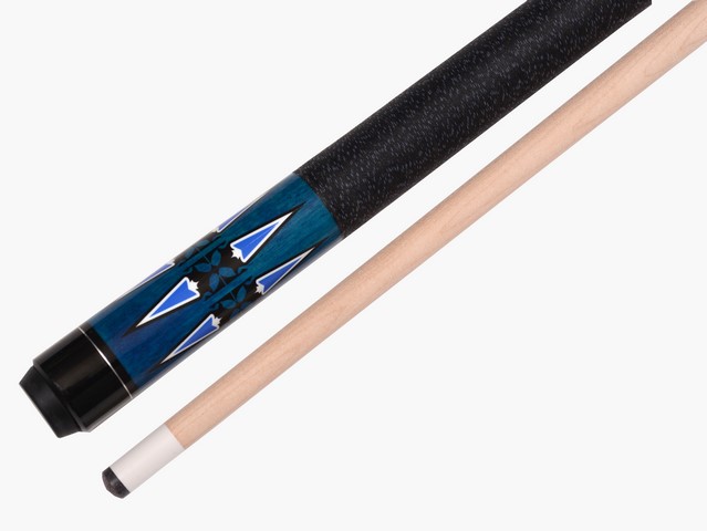 Short Maple 42 Inch 2 Pce Hardwood Canadian Maple Pool Cue Billiard Table Stick 17 OZ Blue